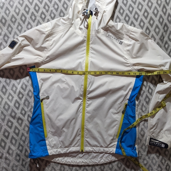 Sperry Top Sider White Rain Jacket Size Medium - Picture 6 of 15